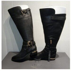 Vince Camuto - Prestinta Leather Wide-Calf Knee Riding Boots